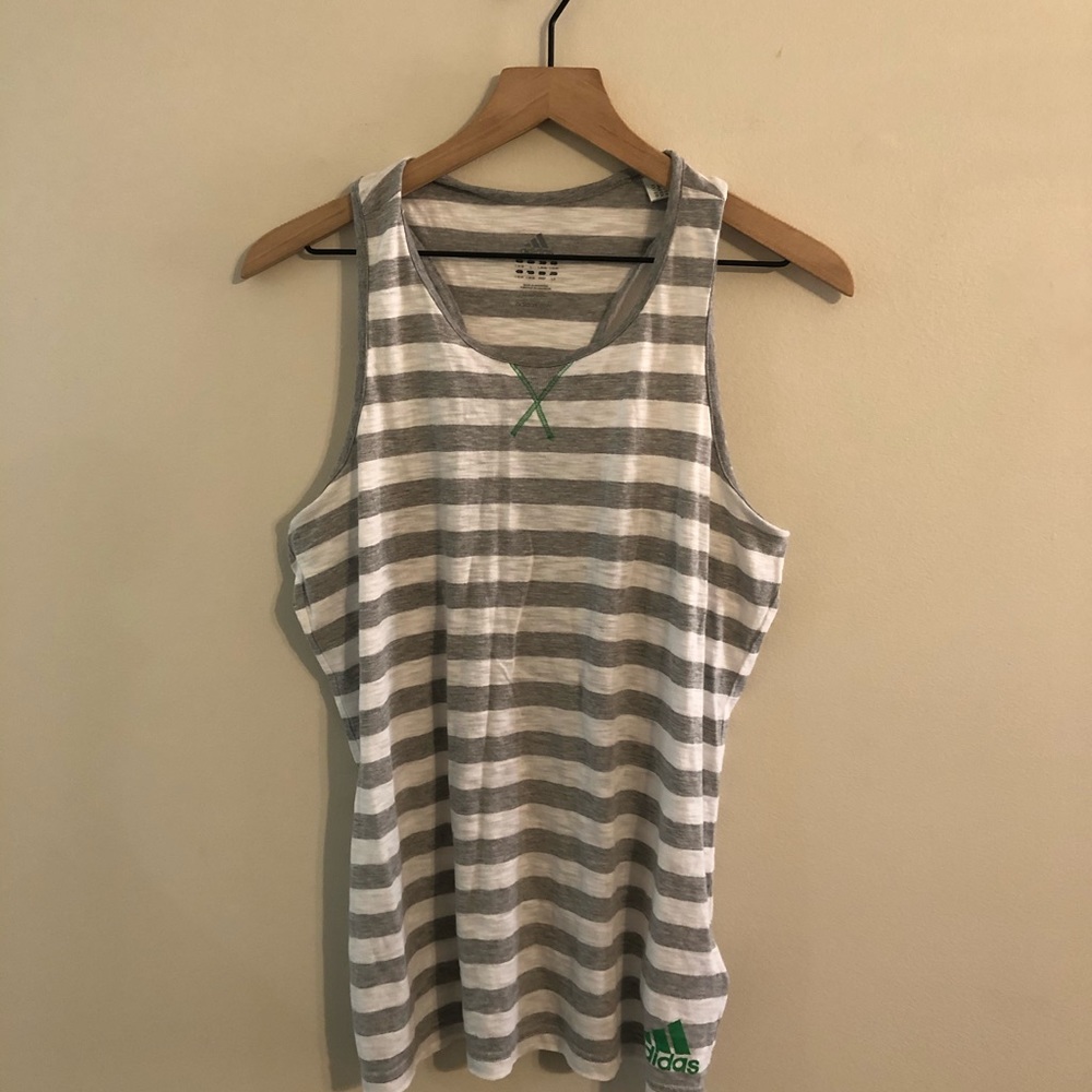 Adidas Casual Striped Tank Top Size Large - Picture 2 of 7